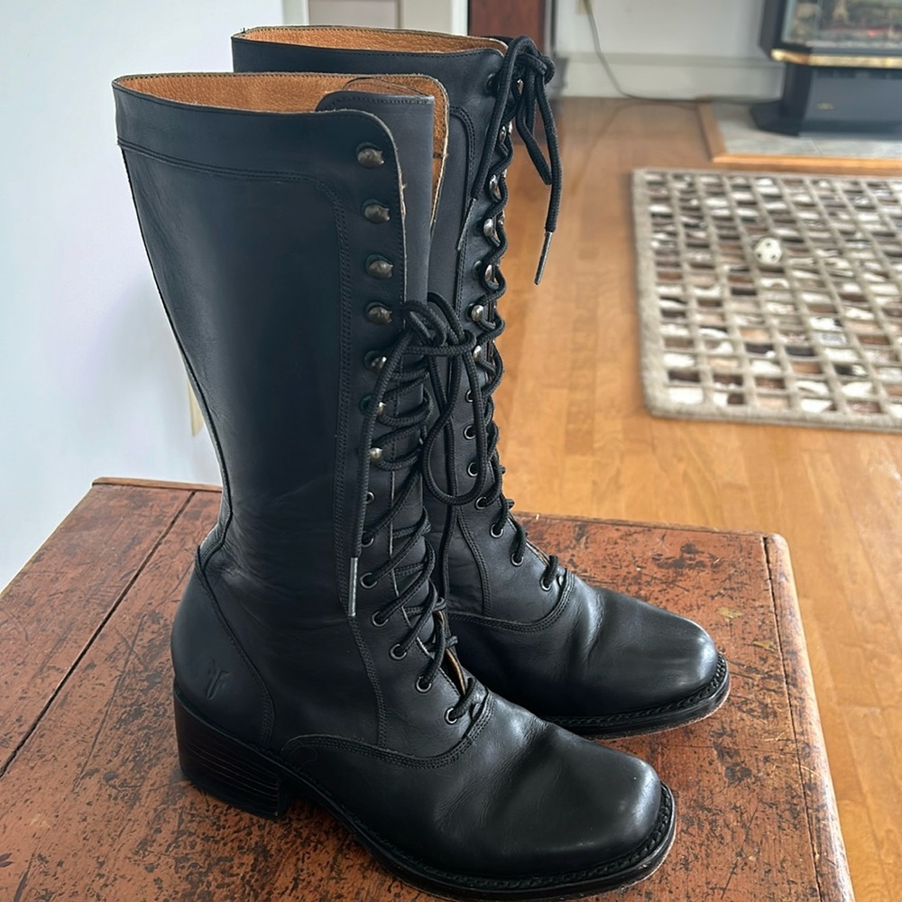 Frye Tall Lace Up Boots